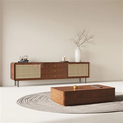 Dulap TV din Rattan Nuc