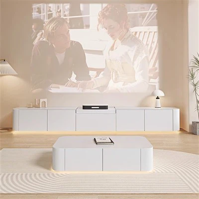 Dulap tv cu laser alb